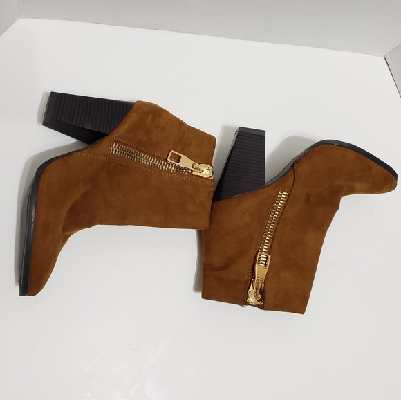 Suede Booties * Express * Camel Color * NWT * Sz 8 * - Picture 4 of 8